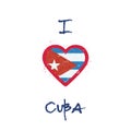 I love Cuba t-shirt design.