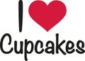 I love Cupcakes handwritten