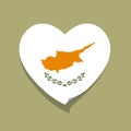 I love Cyprus flag heart