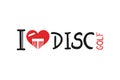 I love disc golf symbol Royalty Free Stock Photo