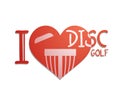 I love disc golf symbol Royalty Free Stock Photo