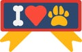 I love dog competition reward badge sticker vector Royalty Free Stock Photo