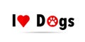 I love dogs, vector image available