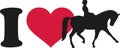 I love dressage horse with rider Royalty Free Stock Photo