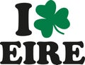 I love Eire with shamrock Royalty Free Stock Photo