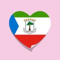 I love Equatorial Guinea flag heart