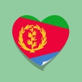 I love Eritrea flag heart
