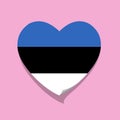 I love Estonia flag heart