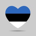 I love Estonia. Estonia flag vector heart vector illustration Royalty Free Stock Photo