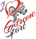 I love extreme sport. BMX rider - vector Royalty Free Stock Photo