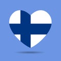 I love Finland,Finland flag vector heart vector illustration isolated on white background Royalty Free Stock Photo