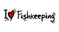 I love Fishkeeping message Royalty Free Stock Photo