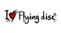 I love Flying disc message