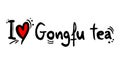 I love Gongfu tea message Royalty Free Stock Photo