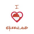 I love Greenland t-shirt design. Royalty Free Stock Photo