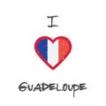 I love Guadeloupe t-shirt design. Royalty Free Stock Photo