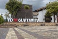 I love Guatavita or in spanish `Yo amo guatavita` giant lettering