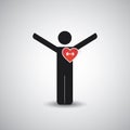 I Love Gym - Icon Design Royalty Free Stock Photo