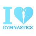 I love gymnastics. Vector young woman silhouette