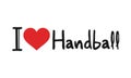 I love Handball symbol Royalty Free Stock Photo