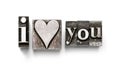 I Love (Heart) You Royalty Free Stock Photo