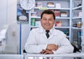 I love helping people get better. Portrait of a male pharmacist in a pharmacy. Royalty Free Stock Photo