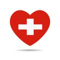 I love I love Switzerland,Switzerland flag heart vector illustration isolated on white background