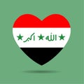 I love Iraq, Iraq flag heart vector illustration