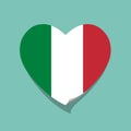 I love Italy  flag heart Royalty Free Stock Photo