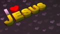 I Love Jesus Word Background