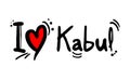 I love Kabul, city of Afghanistan