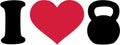 I love kettlebell icon Royalty Free Stock Photo