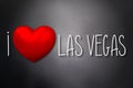 I love Las Vegas - heart shape, black background