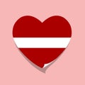 I love Latvia flag heart Royalty Free Stock Photo
