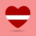 I love Latvia, Latvia flag heart vector illustration Royalty Free Stock Photo