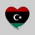 I love Libya flag heart Royalty Free Stock Photo
