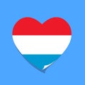 I love Luxembourg flag heart