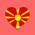 I love Macedonia flag heart