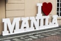 I love manila local symbol logo street sign in philippines