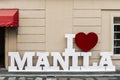 I love manila local symbol logo street sign in philippines