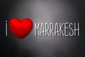 I love Marrakesh - heart shape, black background Royalty Free Stock Photo