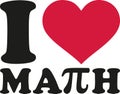 I love math with pi sign Royalty Free Stock Photo