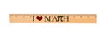 I Love Math Ruler Royalty Free Stock Photo