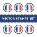 I Love Mayotte vector stamps set.