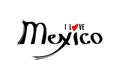 I love Mexico lettering template