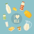 I love milk banner with dairy products