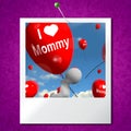 I Love Mommy Photo Balloons Shows Affectionate Feelings for Moth