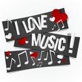 I Love Music Banners