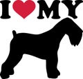 I love my Black Russian Terrier silhouette