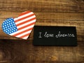 I Love My Country America flag Royalty Free Stock Photo